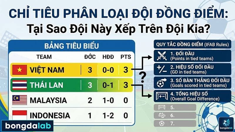 Chỉ Tiêu Phân Loại Đội Đồng Điểm