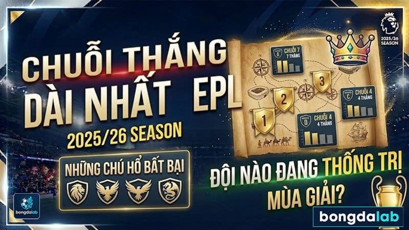 Chuỗi thắng dài nhất EPL 2025/26