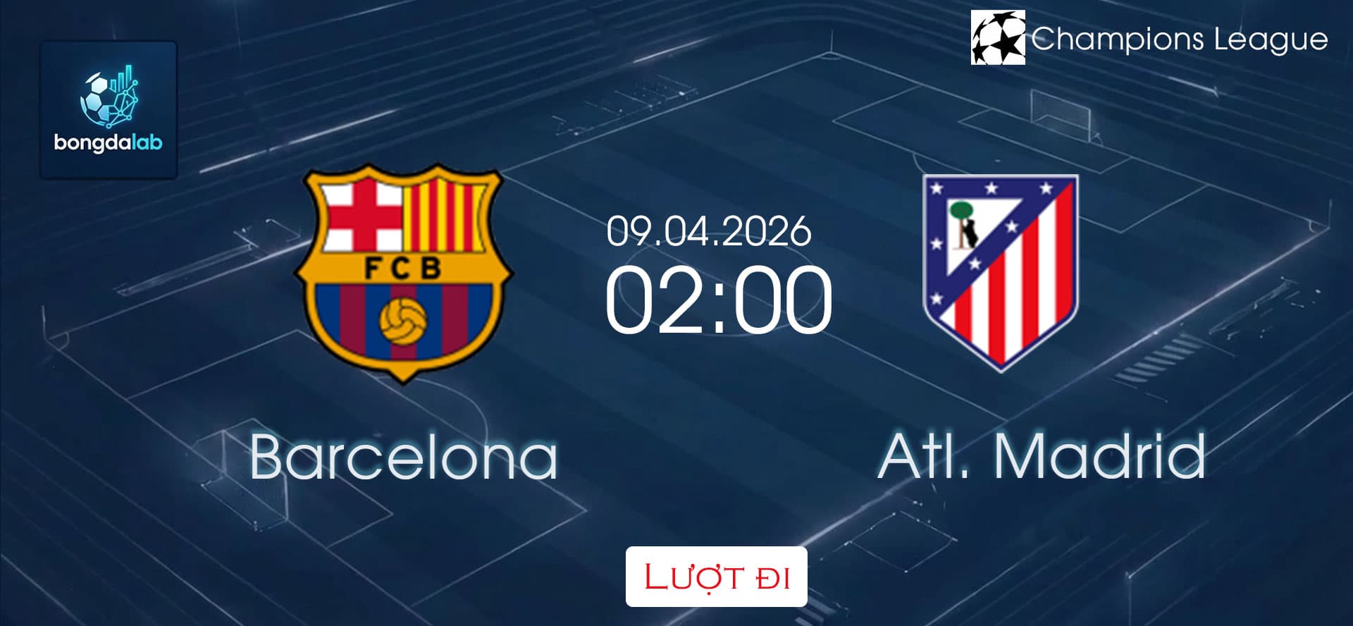 Dự đoán Barcelona hòa Atletico Madrid - UEFA Champions League 2025/26, 02h00 ngày 09/04/2026