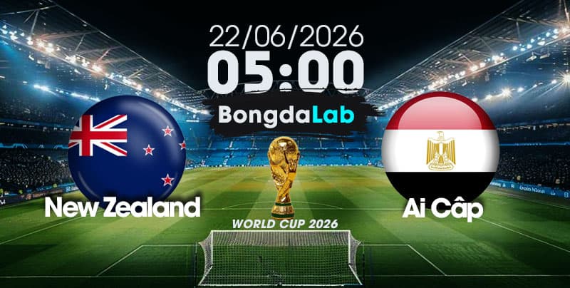 Nhận Định, Soi Kèo Bóng Đá World Cup 2026 | New Zealand vs Ai Cập , 08h00 ngày 22/06/2026