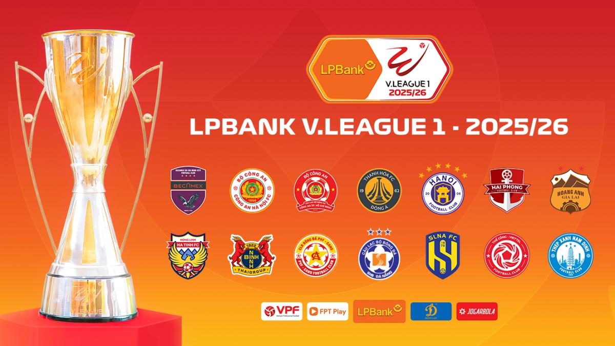 cúp vô địch và logo LPBank V-League 2025-2026 mùa giải V-League 2026
